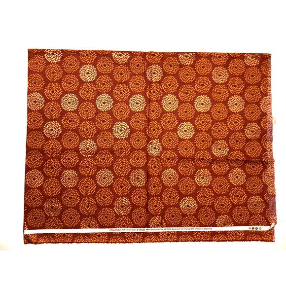 Marsala Metallic Copper Flower Burst, Emma & Mila by Camelot Collection 1.5 yard - Picture 2 of 9